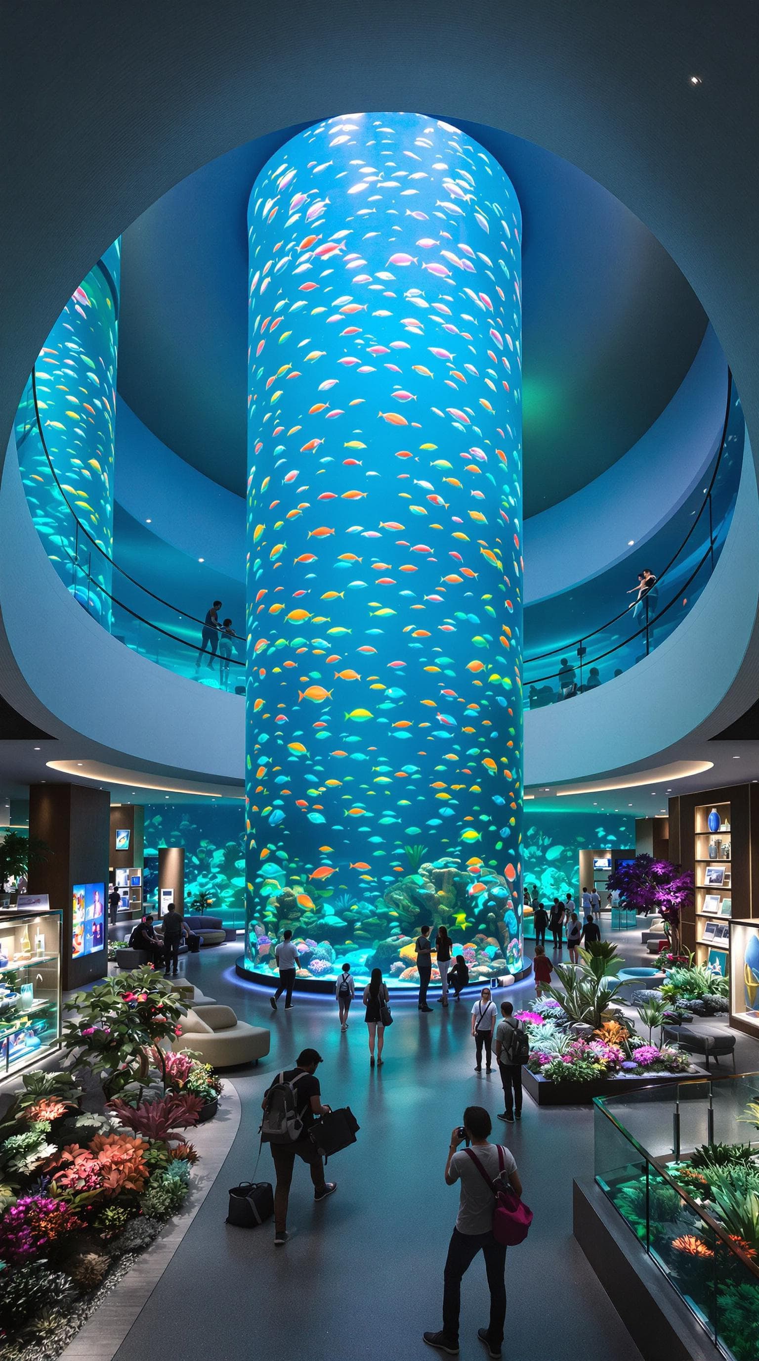 Prompt Imagine an underwater atrium featu | NoMoreCopyright