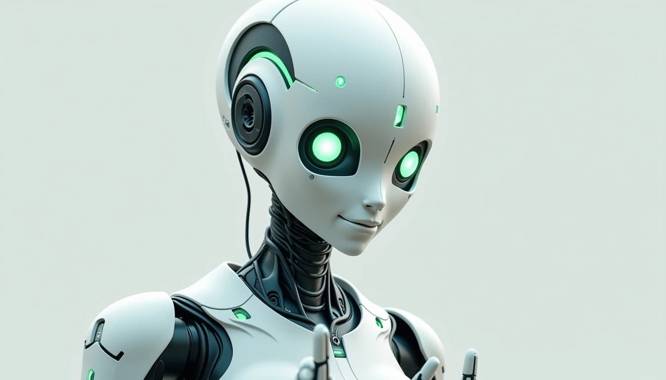 Design a futuristic humanoid robot with an elon | NoMoreCopyright