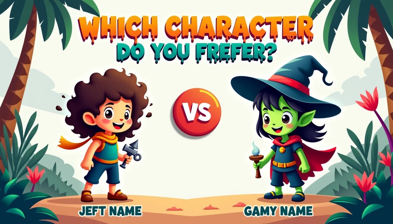 Characters Split In Two Prompt Design a split image with a playful | NoMoreCopyright