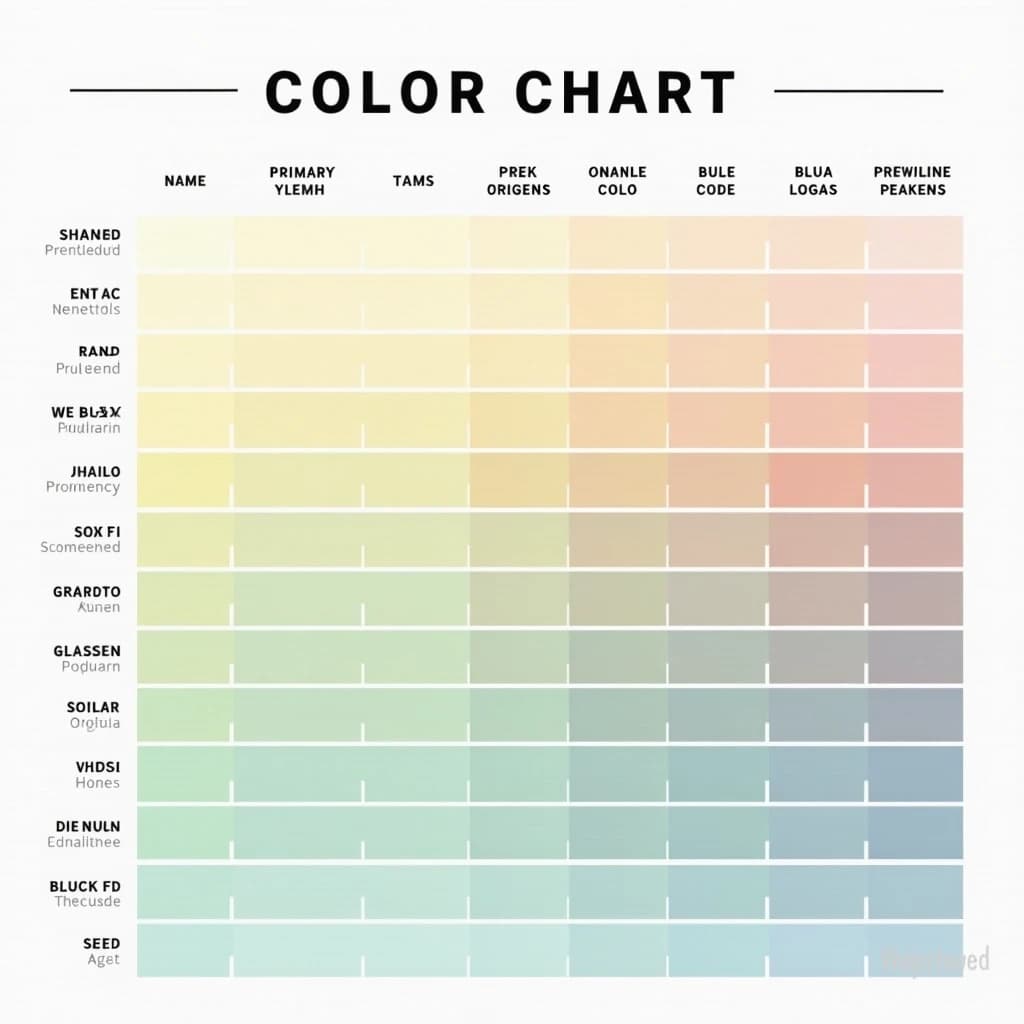 Pastel Colour Chart.pdf Pastel Color Chart Images | Free AI Generated Art