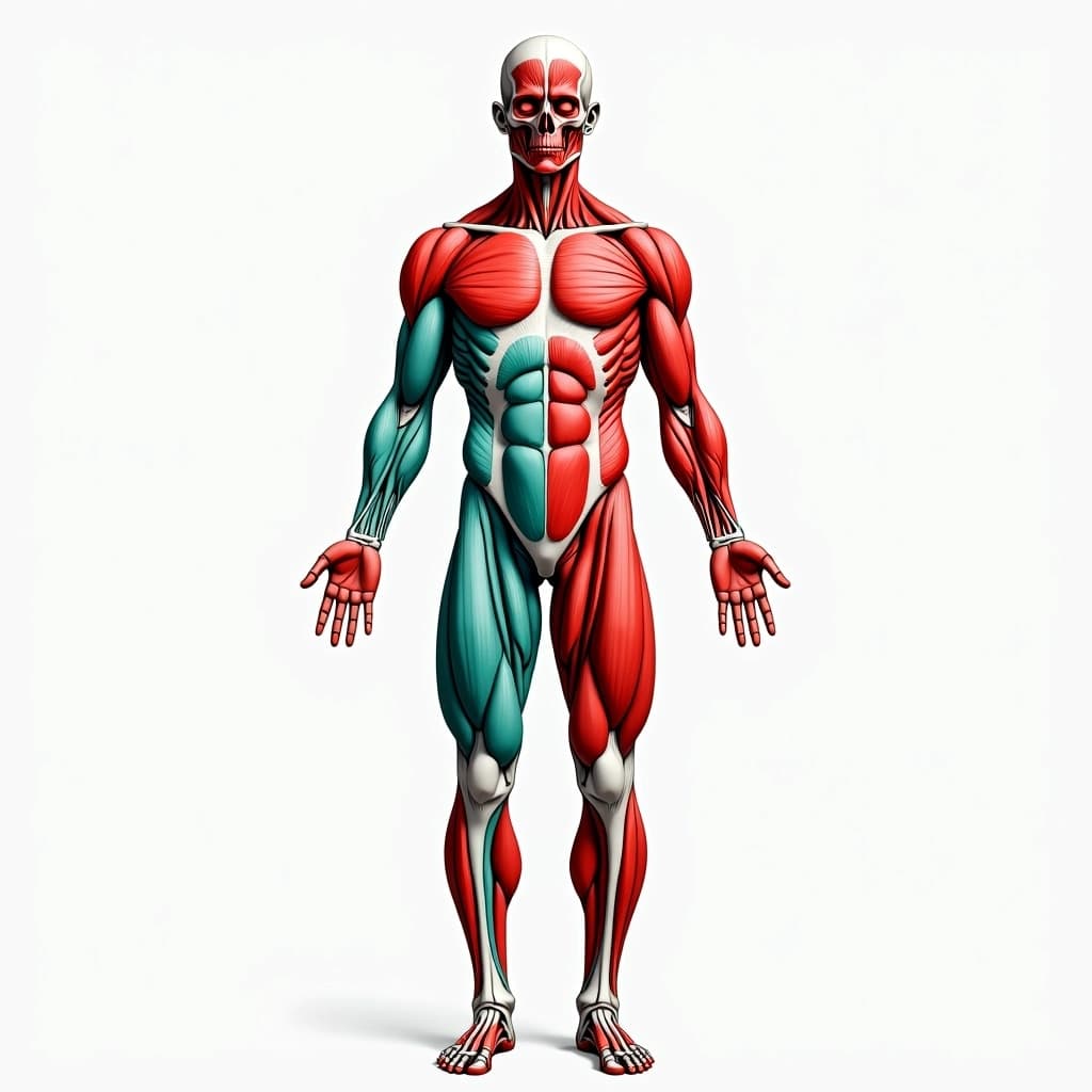 Muscular Simple Easy Muscular System Drawing Images | Free AI Generated Art
