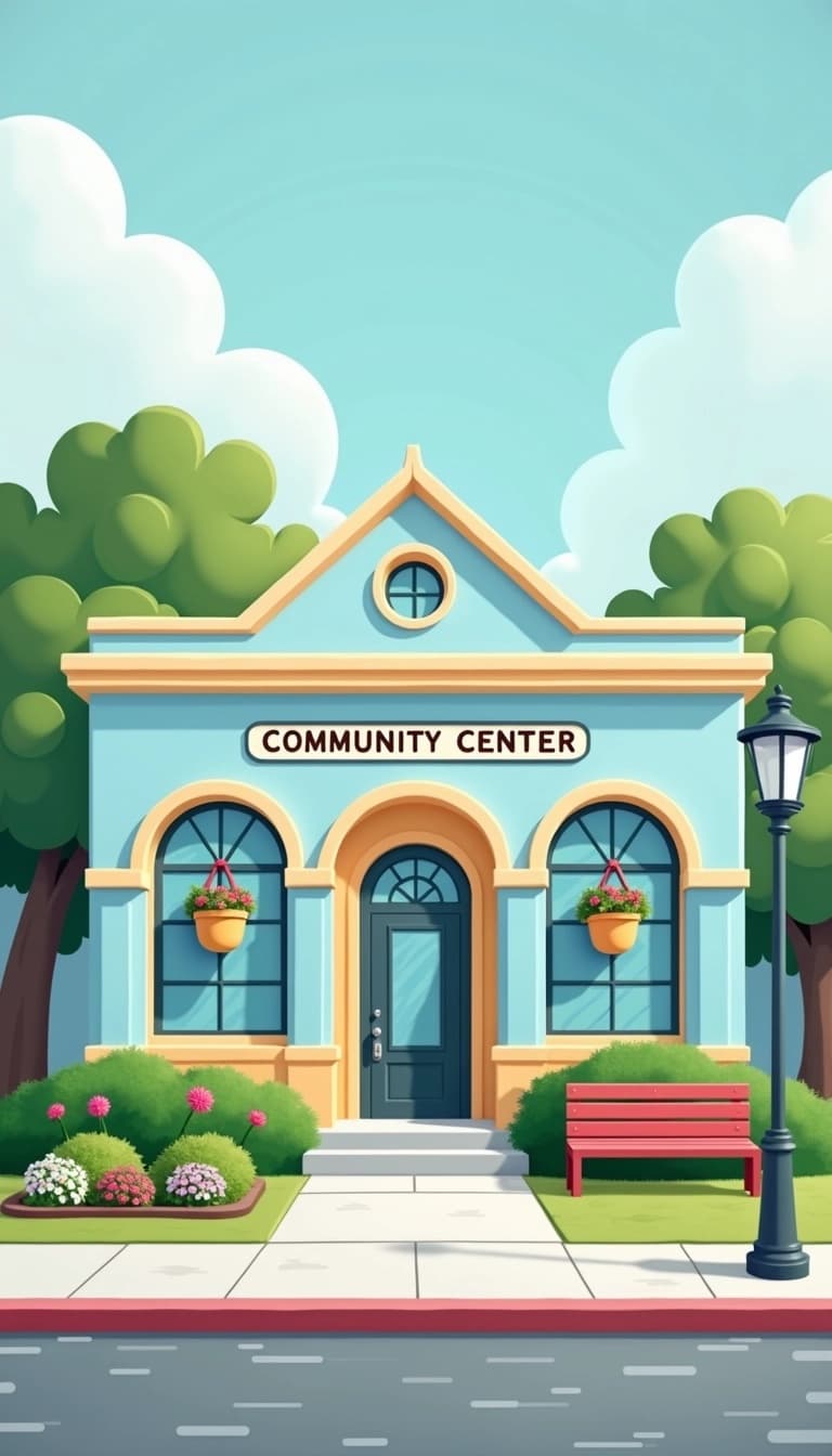 Welcomming Building Design Reimagined Design Prompt Create an illust | NoMoreCopyright