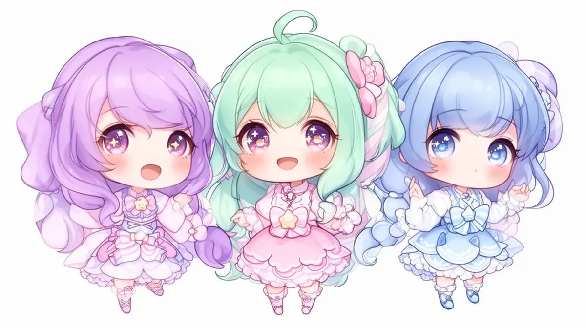 Chibi Star Rounded Ph Test Color Chart Images | Free AI Generated Art