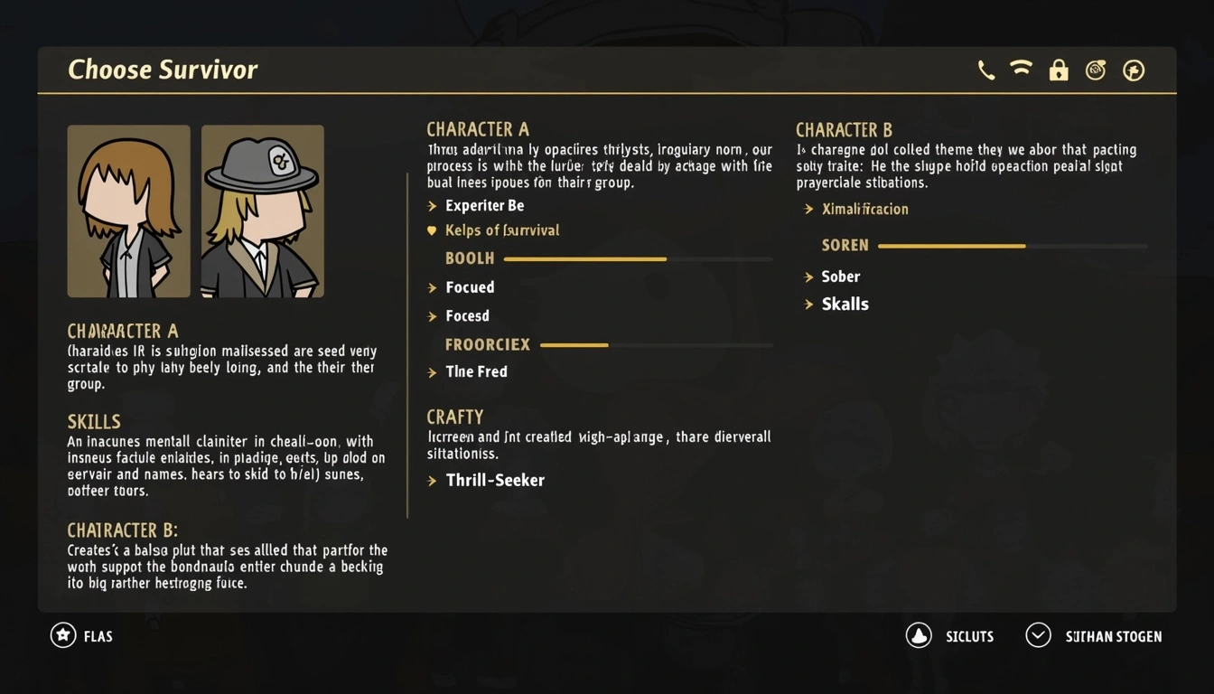 Character Selection Screen Choose Surviv | NoMoreCopyright
