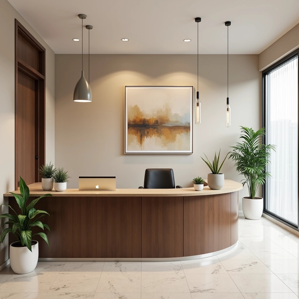Complex Reception Design a welcoming reception area with the foll | NoMoreCopyright