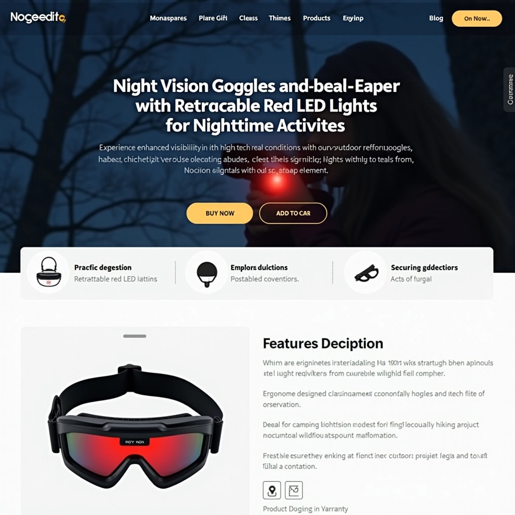 Create a product page for a night vision device | NoMoreCopyright