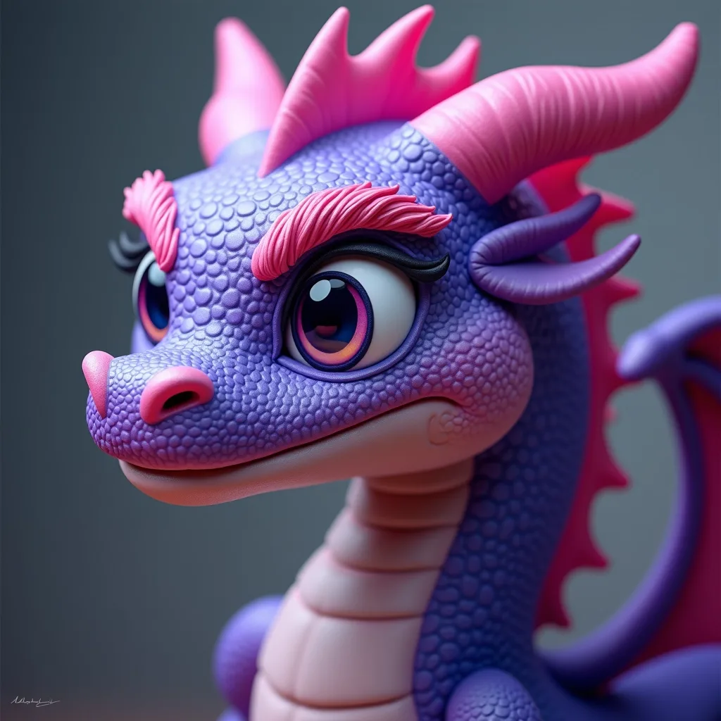 Realistic Purple Dragon Images | Free AI Generated Art