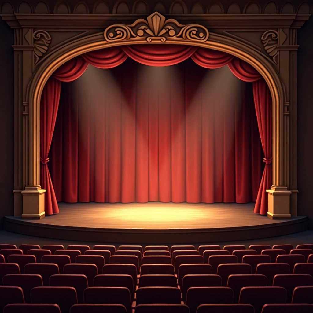 Proscenium Ladders Theatre Stage Drawing Images | Free AI Generated Art