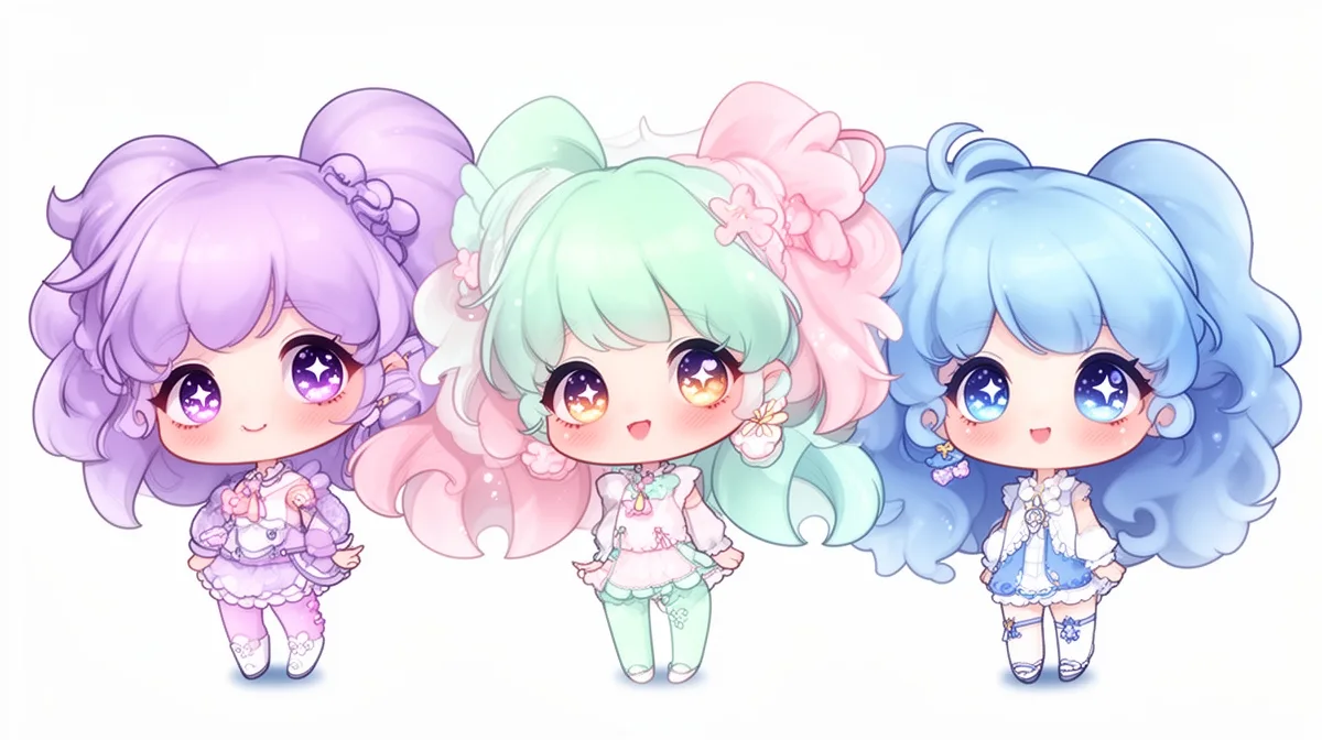 Chibi Star Rounded Red Wallpapers For Laptop Images | Free AI Generated Art