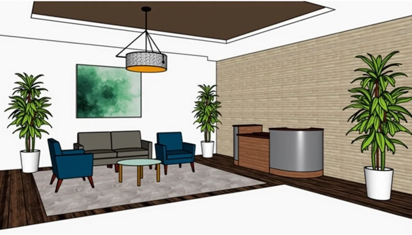 Lobby Color Code Render Redesigned Office Lobby 1 Color Palett | NoMoreCopyright