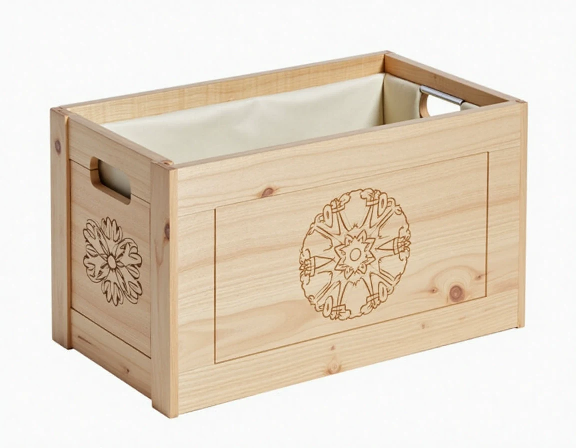 Rectangular Chest Design a wooden storage chest with a rectangula | NoMoreCopyright