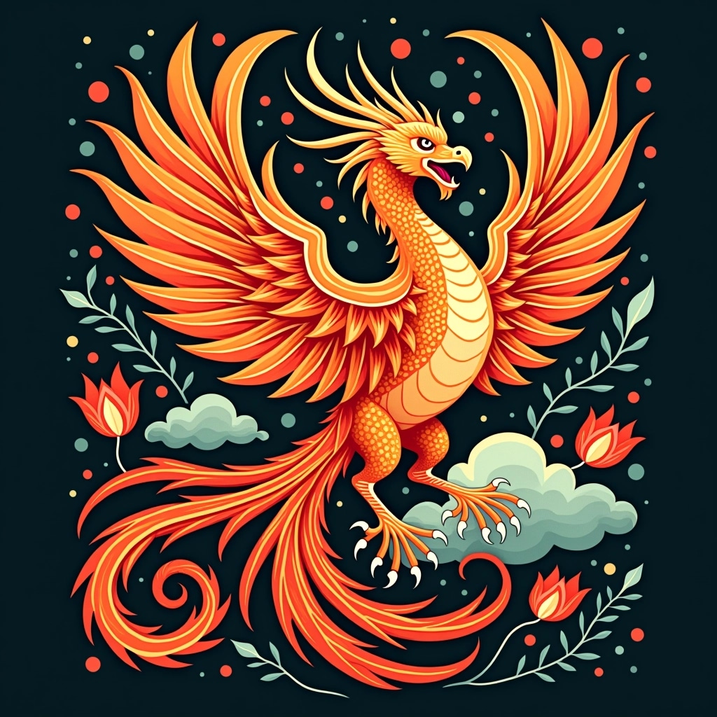 Pheonxix Drawing Instruments Phoenix Drawing Simple Images | Free AI Generated Art